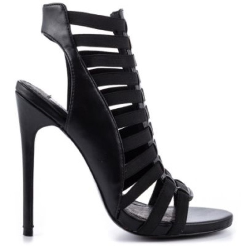 Steven Madden Black Strappy Heels